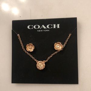 Brand new coach necklace and earrings
